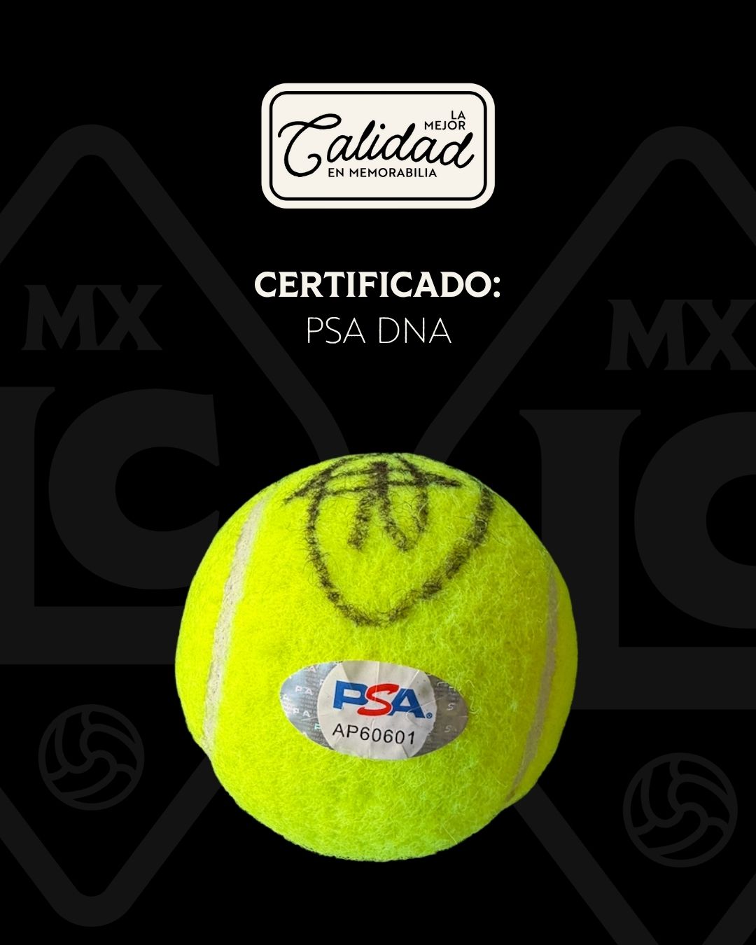 Pelota firmada Novak Djokovic