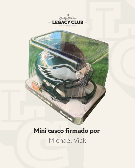 Mini Casco firmado Michael Vick Eagles
