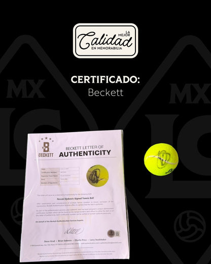Pelota firmada Novak Djokovic