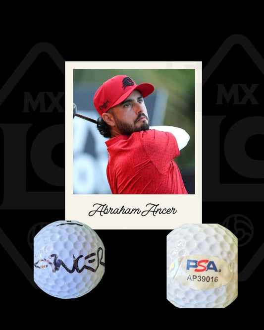 Pelota firmada Abraham Ancer