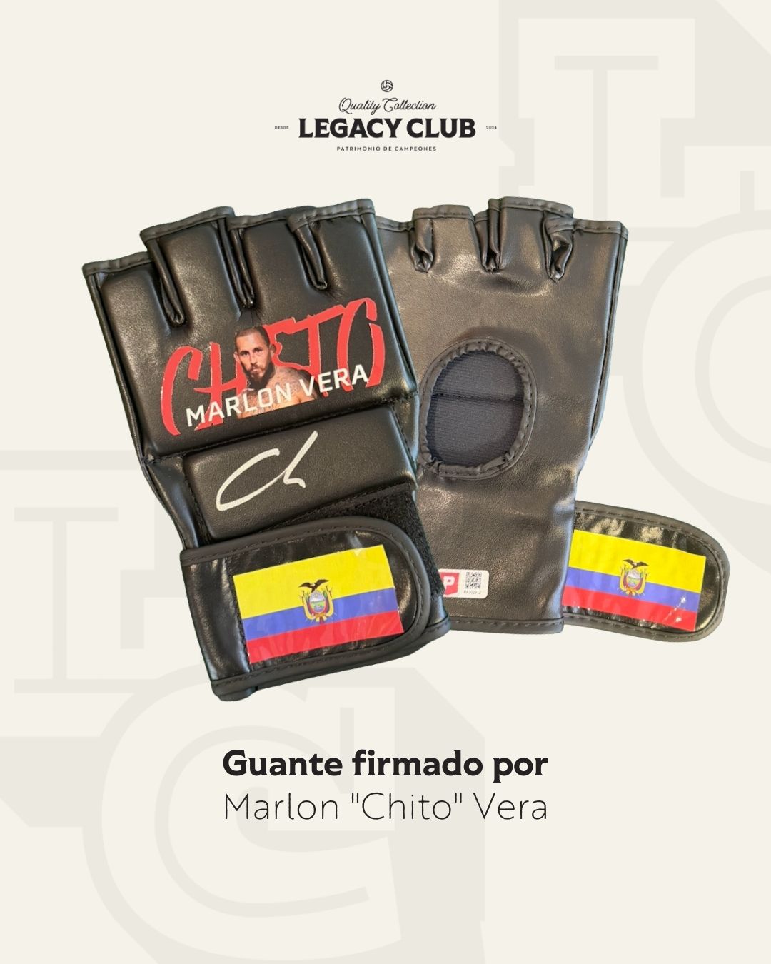 Guante firmado Marlon Chito Vera