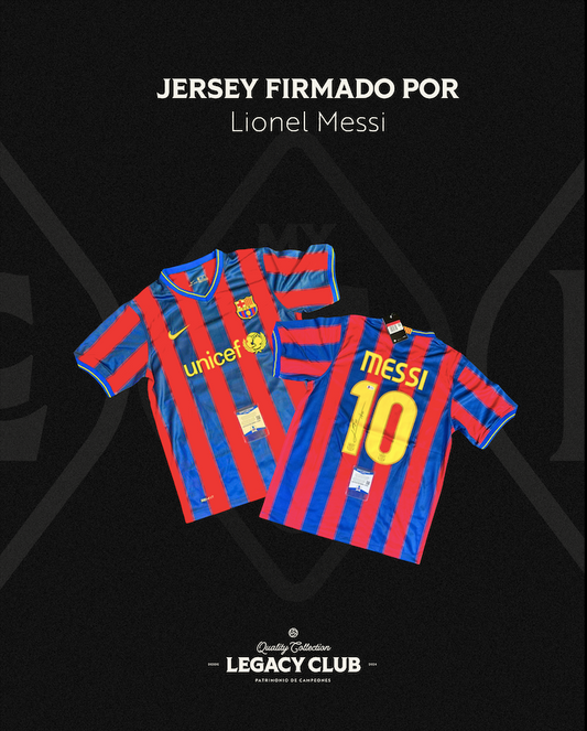 Camiseta Autografiada Lionel Messi Barcelona 2010