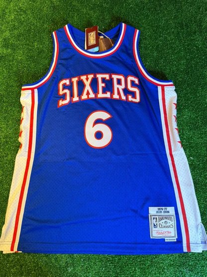 Julius Erving — Azul — Philadelphia 76ers