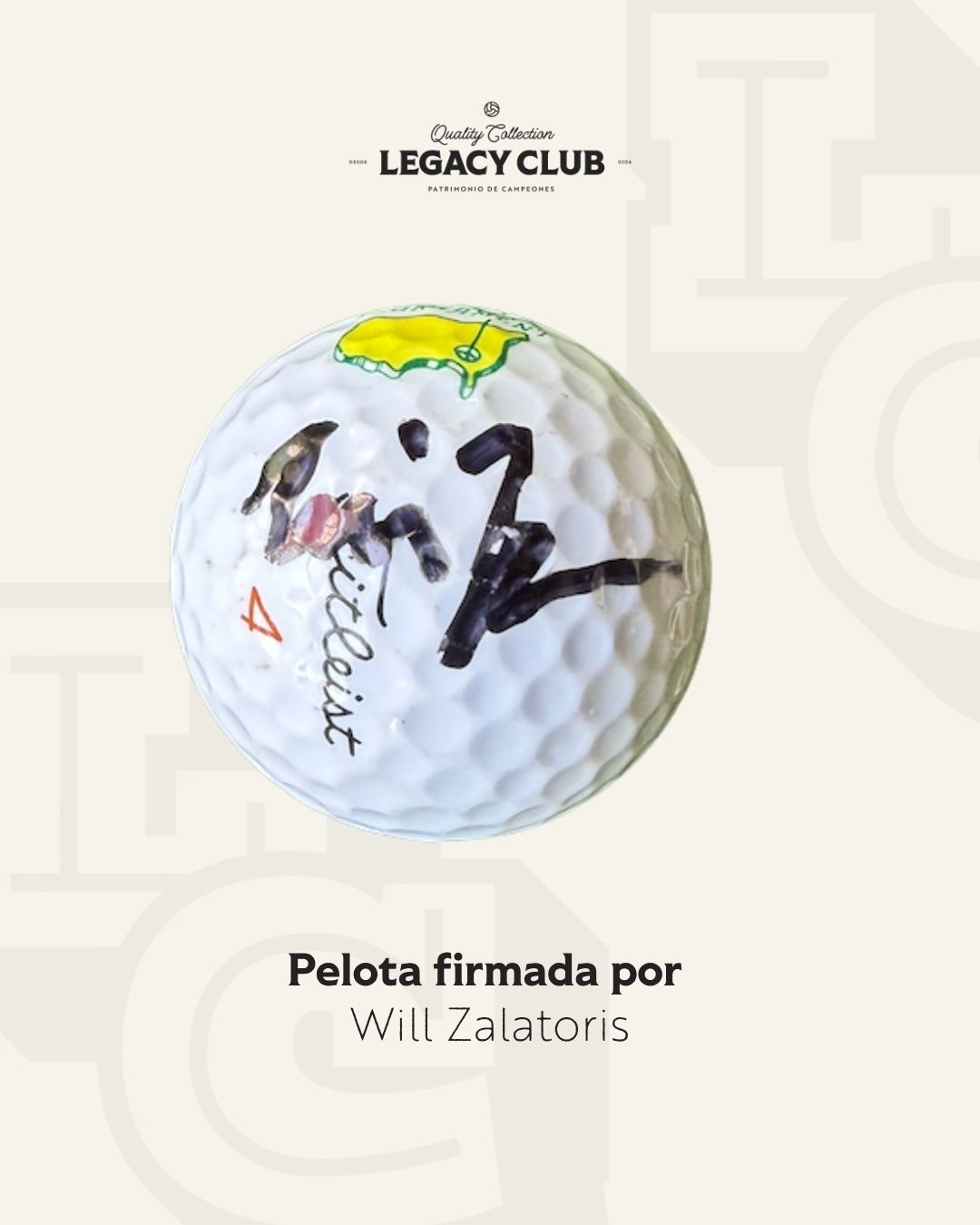 Pelota firmada Will Zalatoris