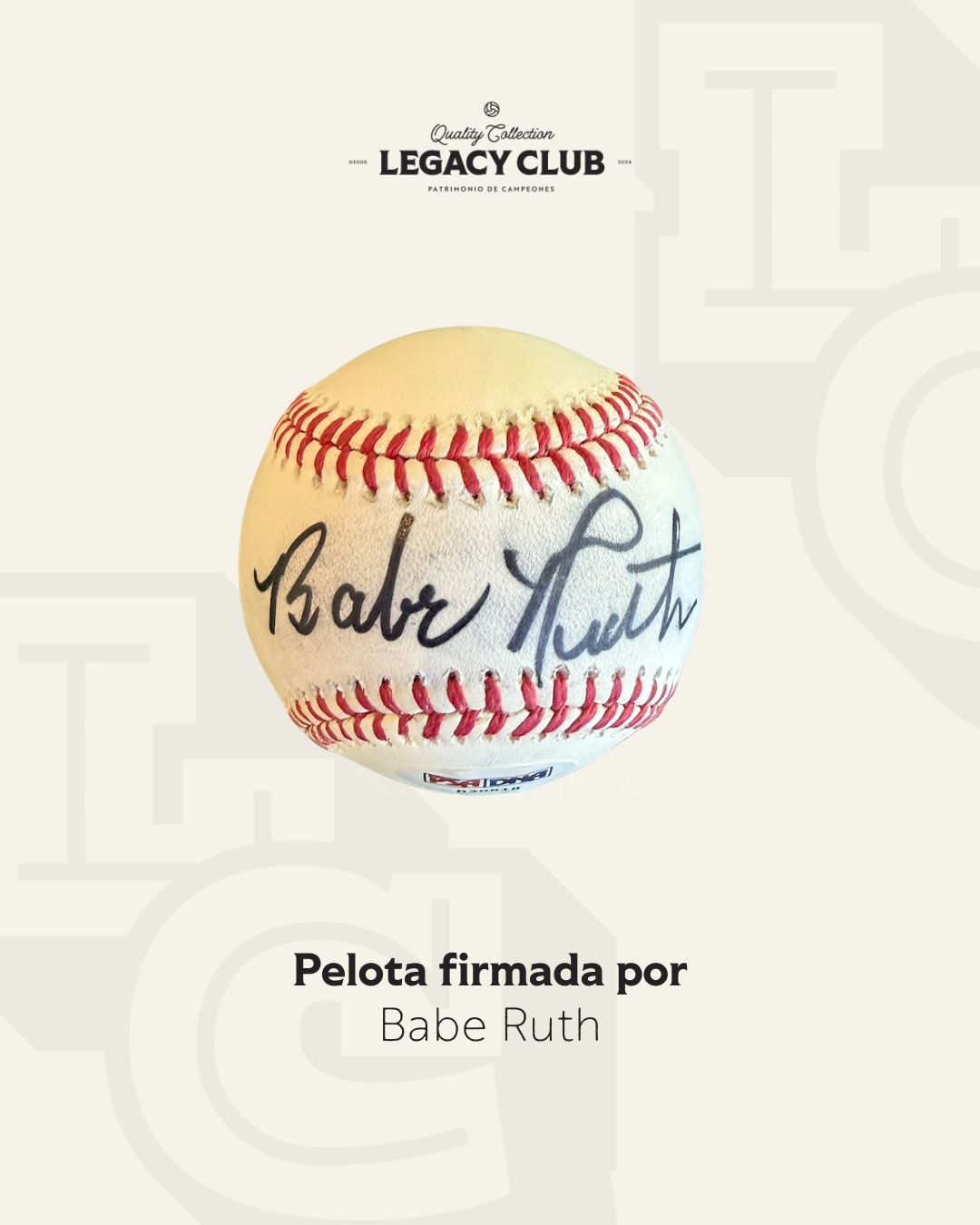 Pelota firmada Babe Ruth