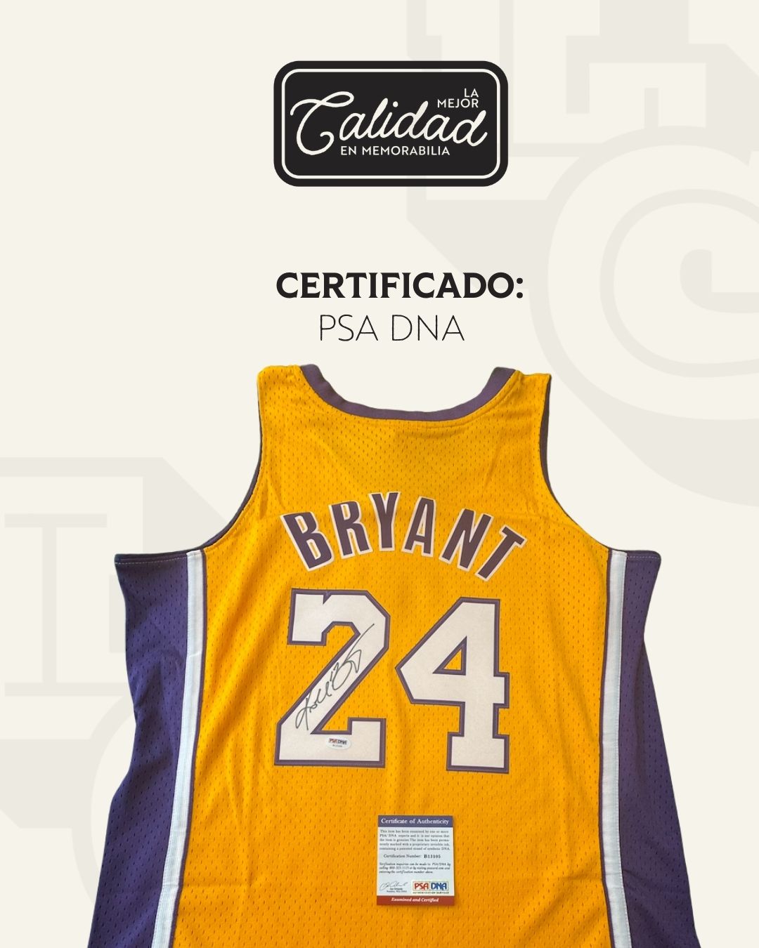 Jersey firmado Kobe Bryant Lakers