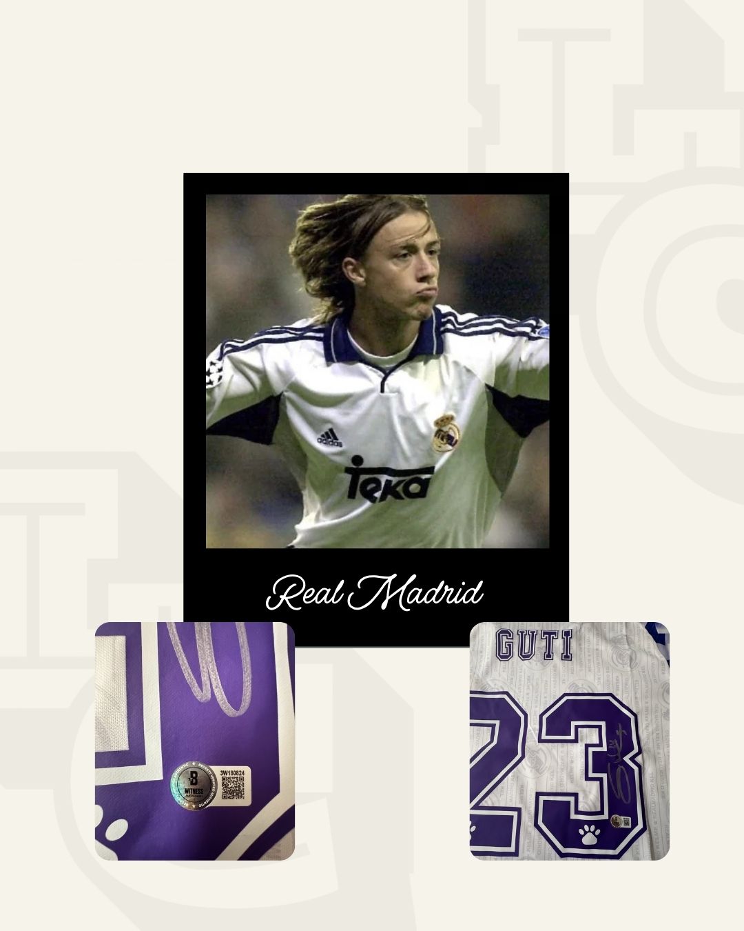 Jersey firmado Guti Real Madrid 1995