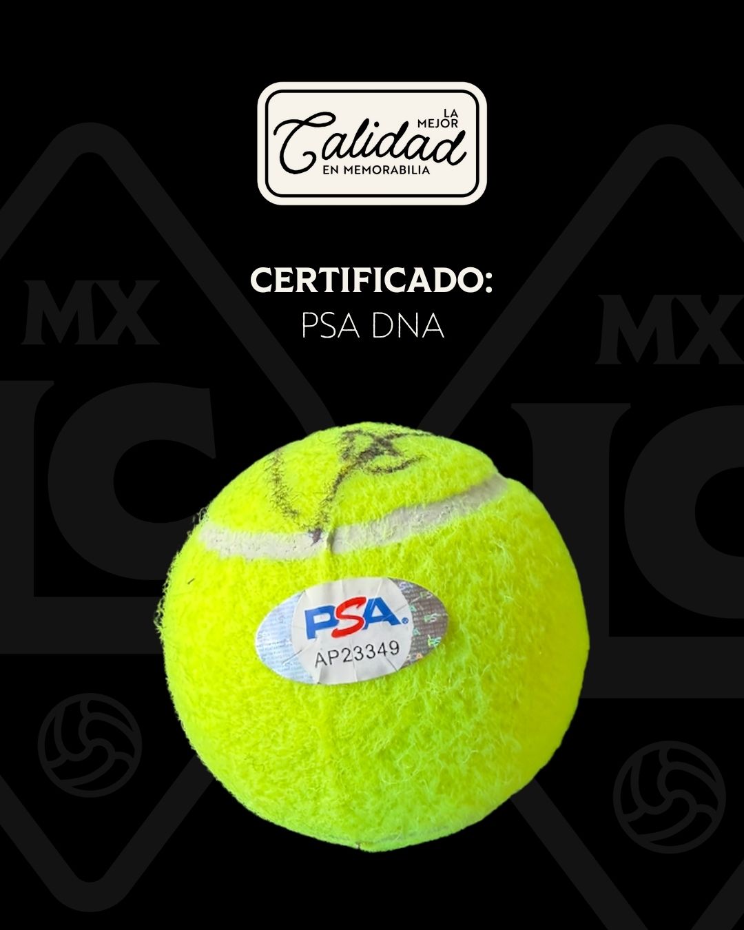 Pelota firmada Carlos Alcaraz