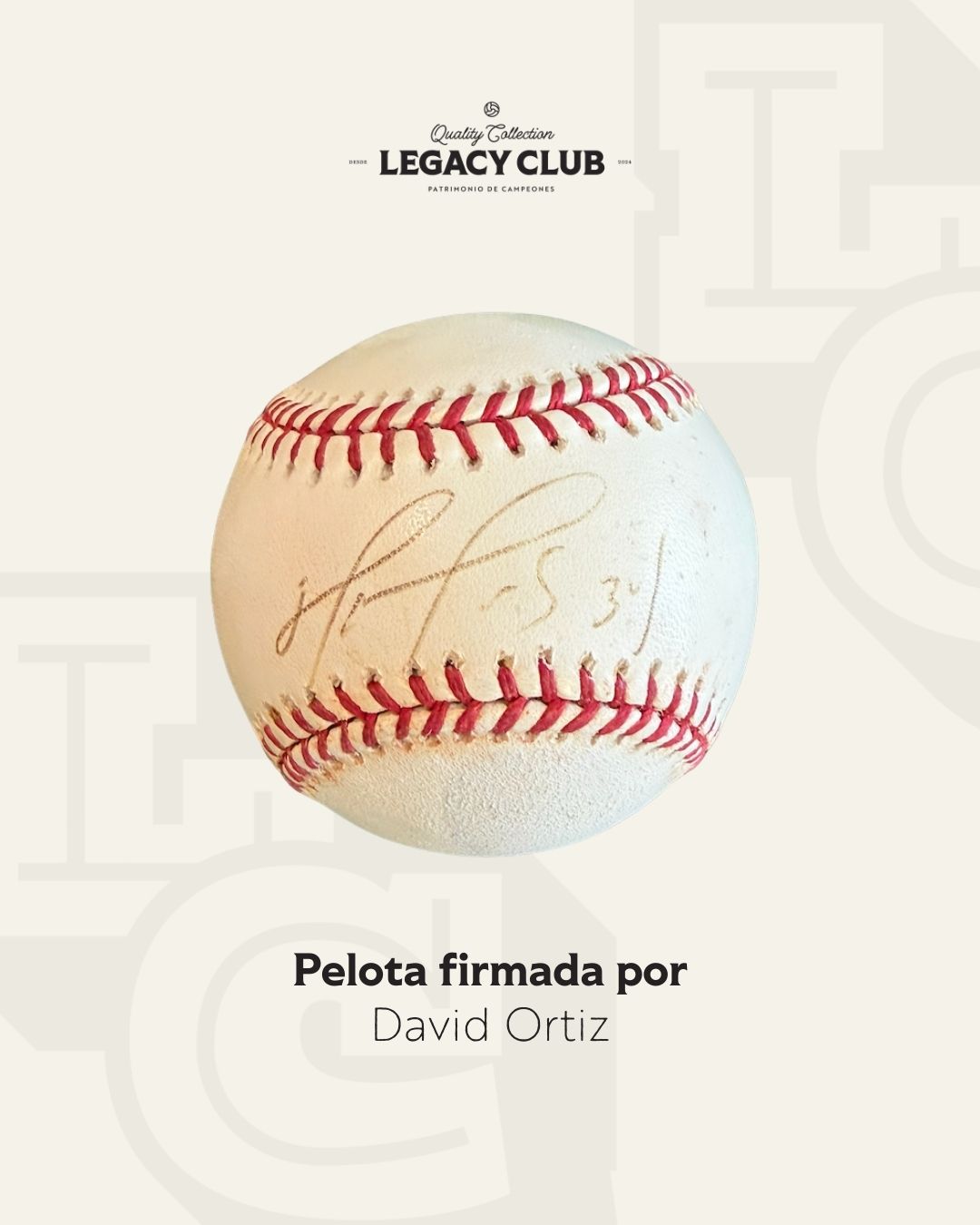 Pelota firmada David Ortiz