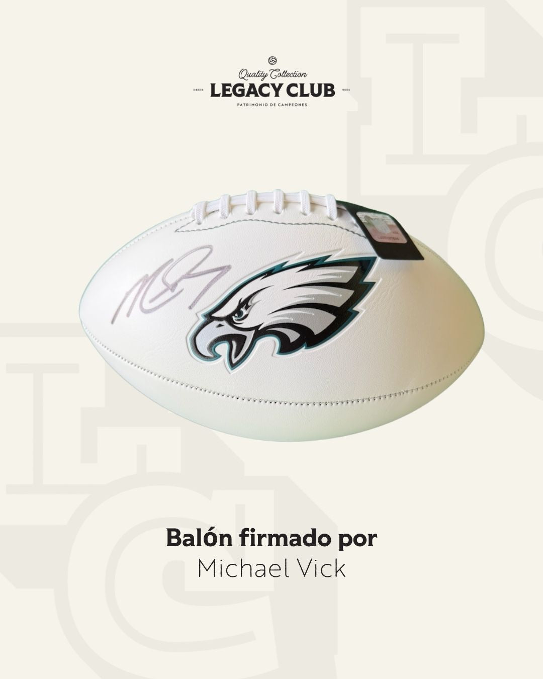 Balón firmado Michael Vick Eagles