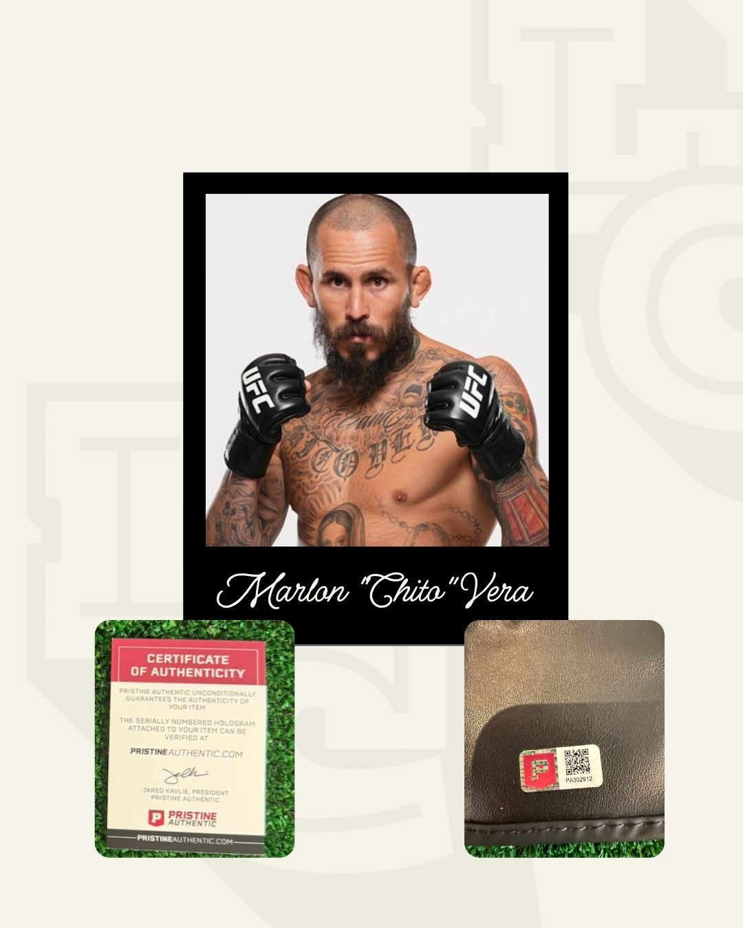 Guante firmado Marlon Chito Vera