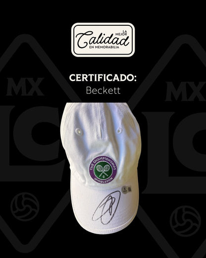 Gorra firmada Novak Djokovic Wimbledon