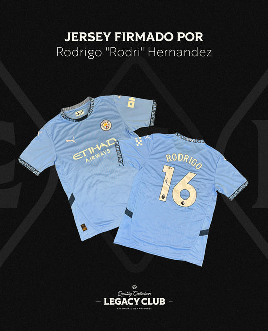 Camiseta Autografiada Rodrigo "Rodri" Hernandez Manchester City 2024