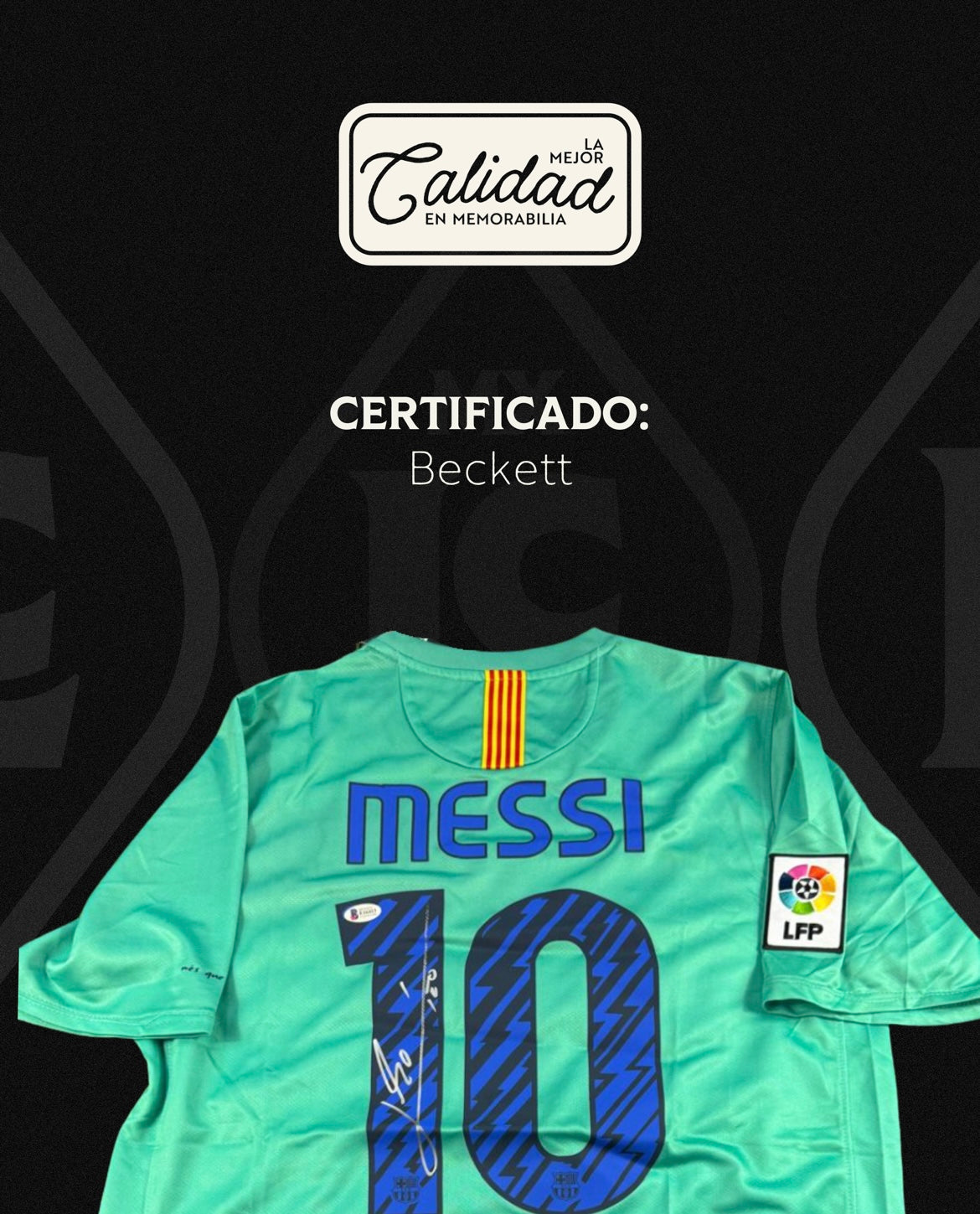 Jersey firmado Lionel Messi Barcelona Visitante 2010