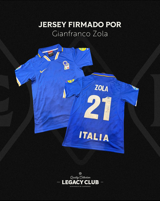 Jersey Firmado Gianfranco Zola Italia