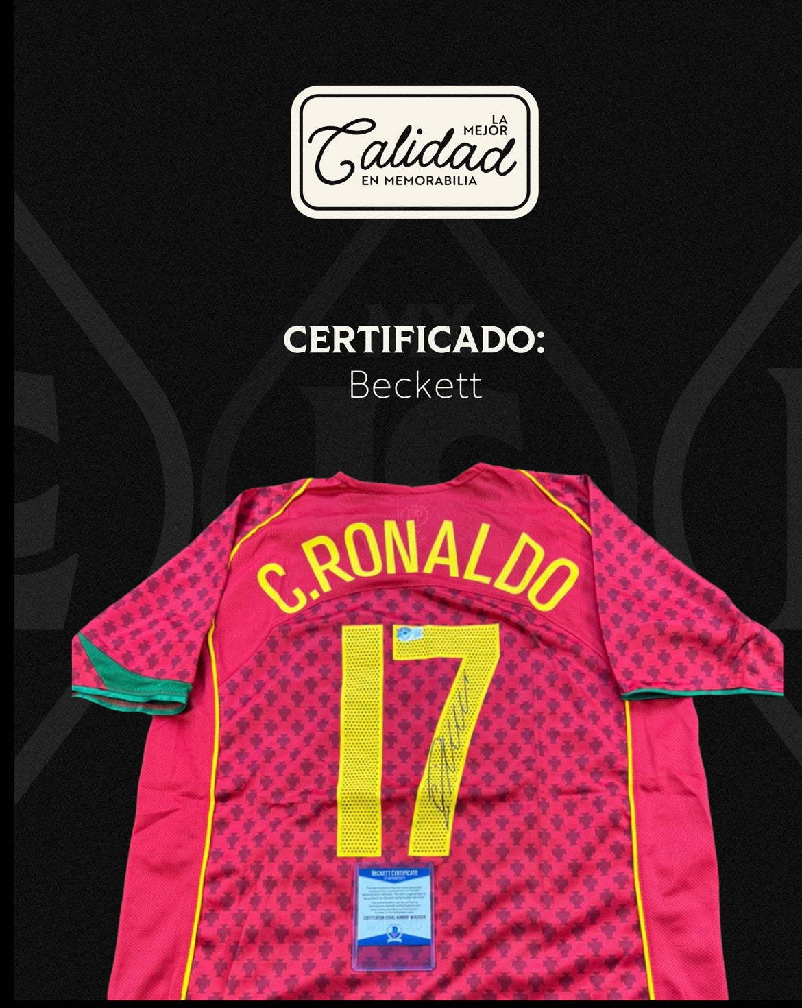 Jersey firmado Cristiano Ronaldo Portugal 2004