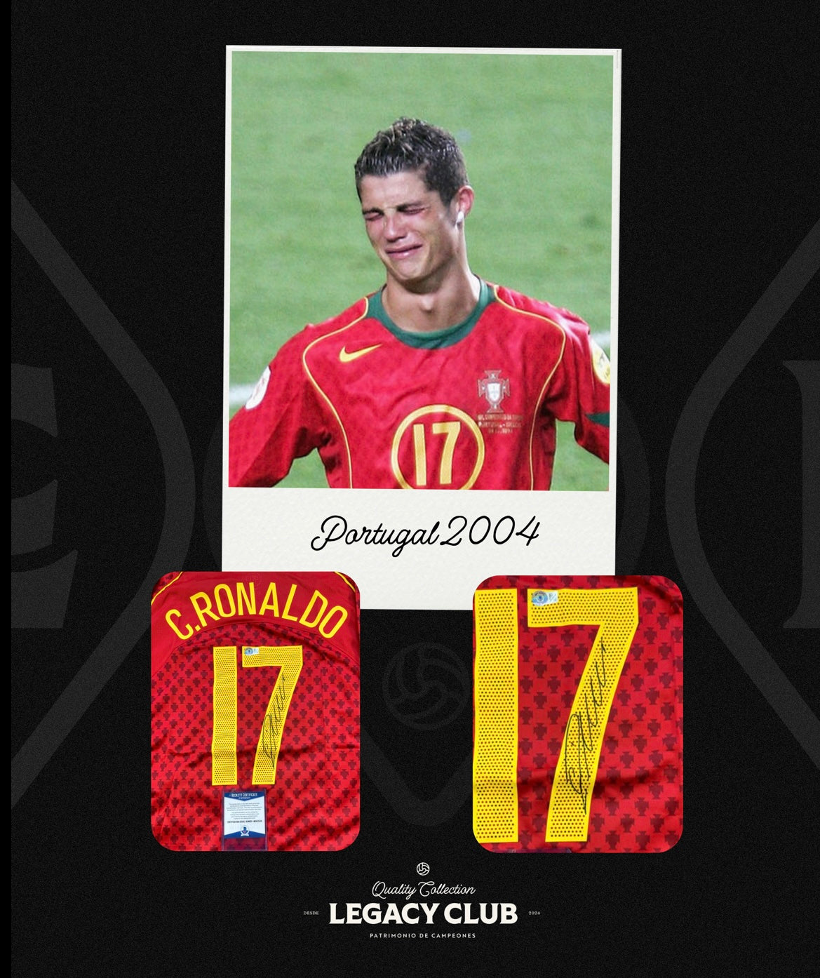 Jersey firmado Cristiano Ronaldo Portugal 2004