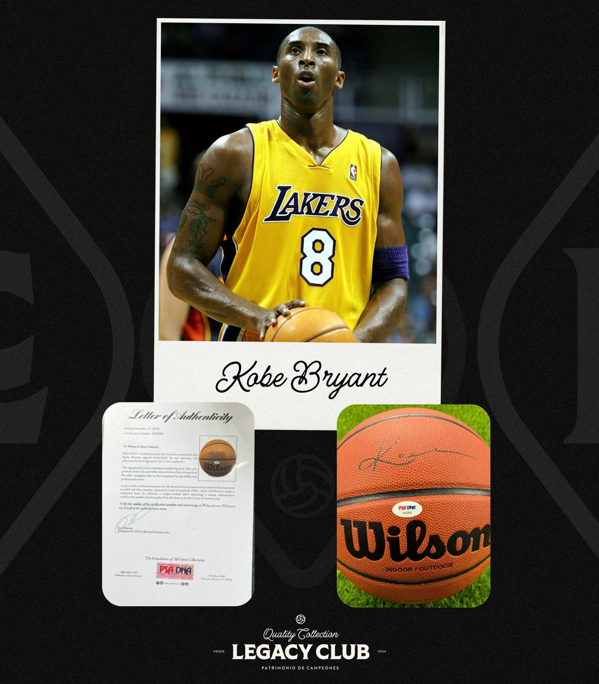 Balón firmado Kobe Bryant