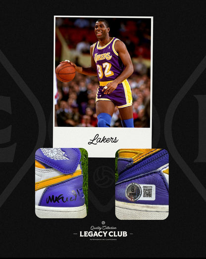 Tenis firmados Magic Johson Lakers