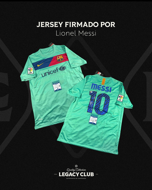 Jersey firmado Lionel Messi Barcelona Visitante 2010