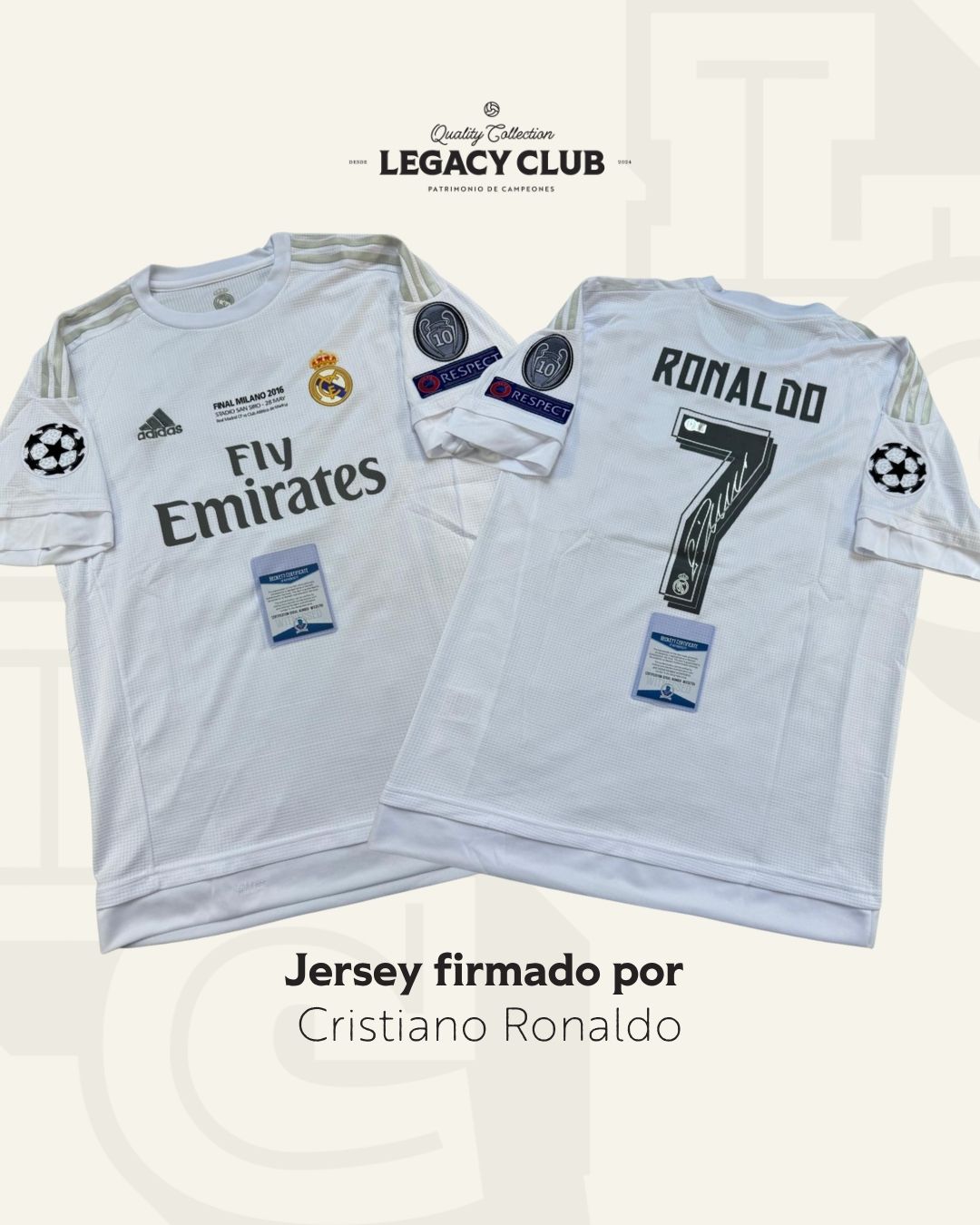 Jersey Firmado Cristiano Ronaldo Real Madrid 2016