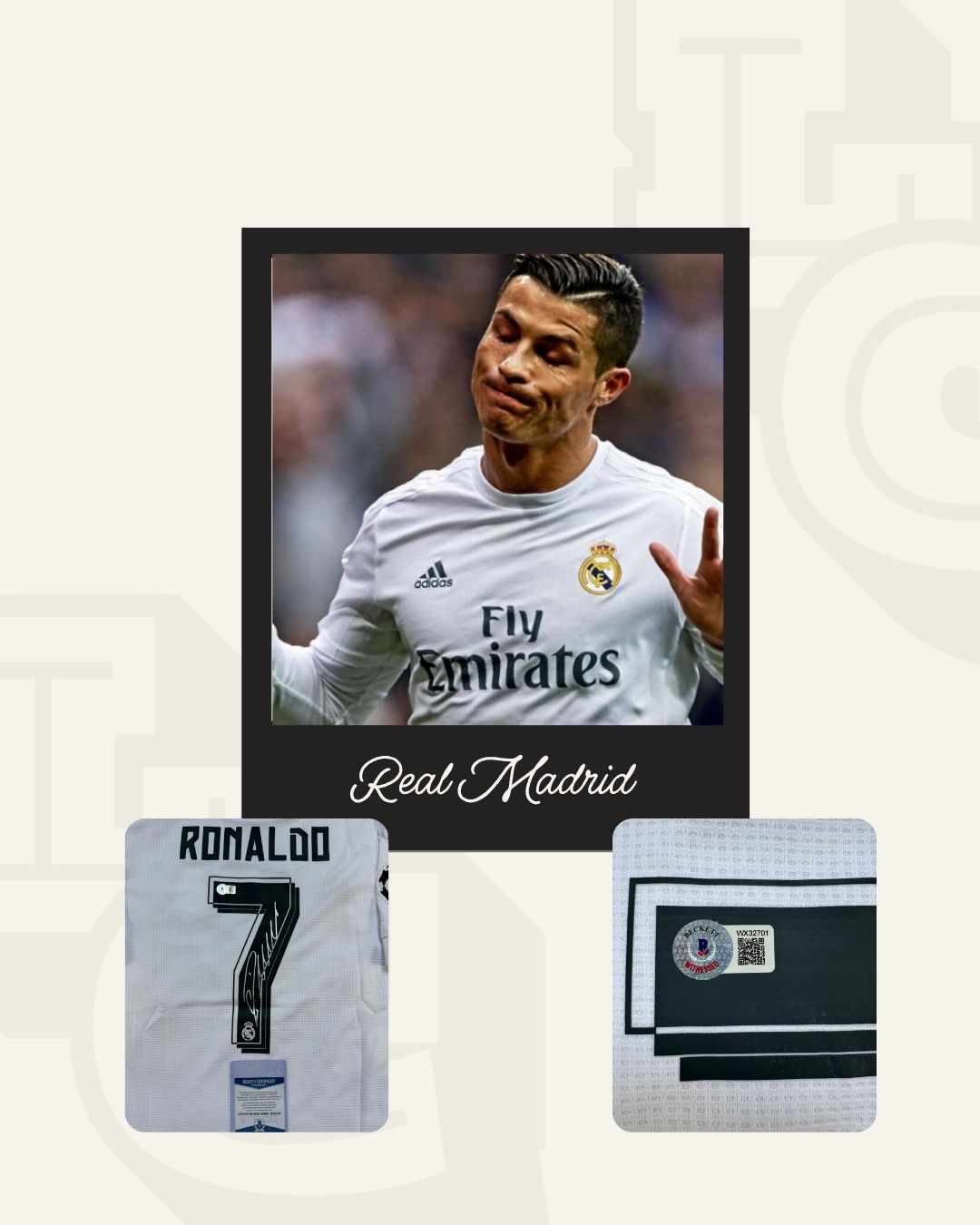 Jersey Firmado Cristiano Ronaldo Real Madrid 2016