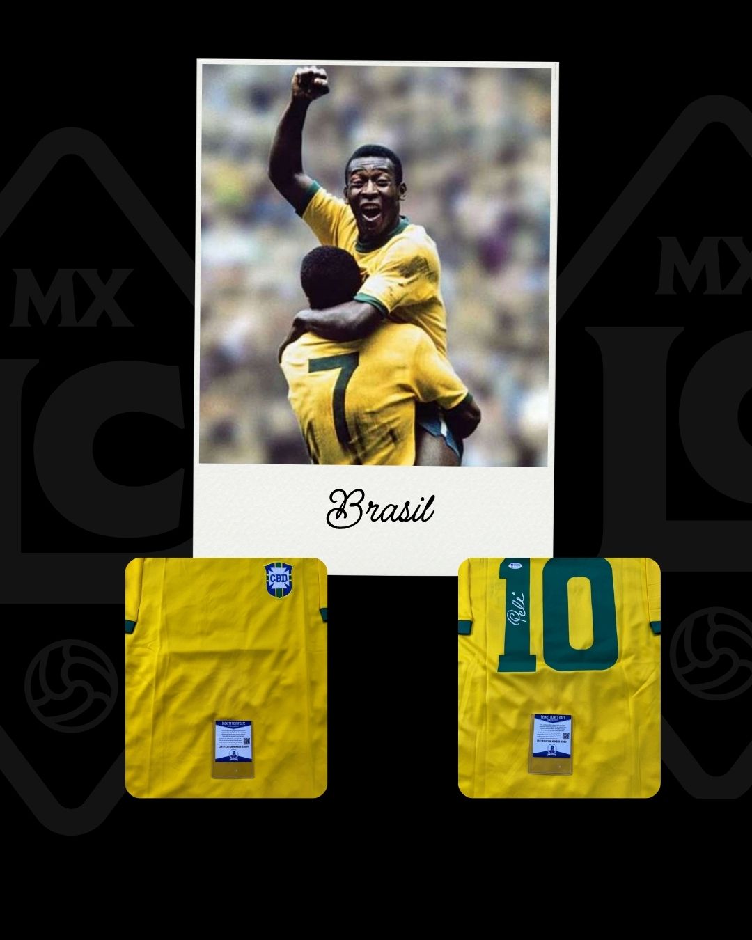 Jersey firmado Pelé Brasil