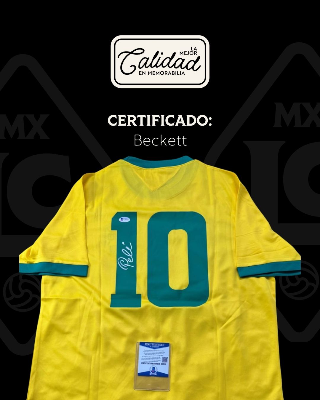 Jersey firmado Pelé Brasil