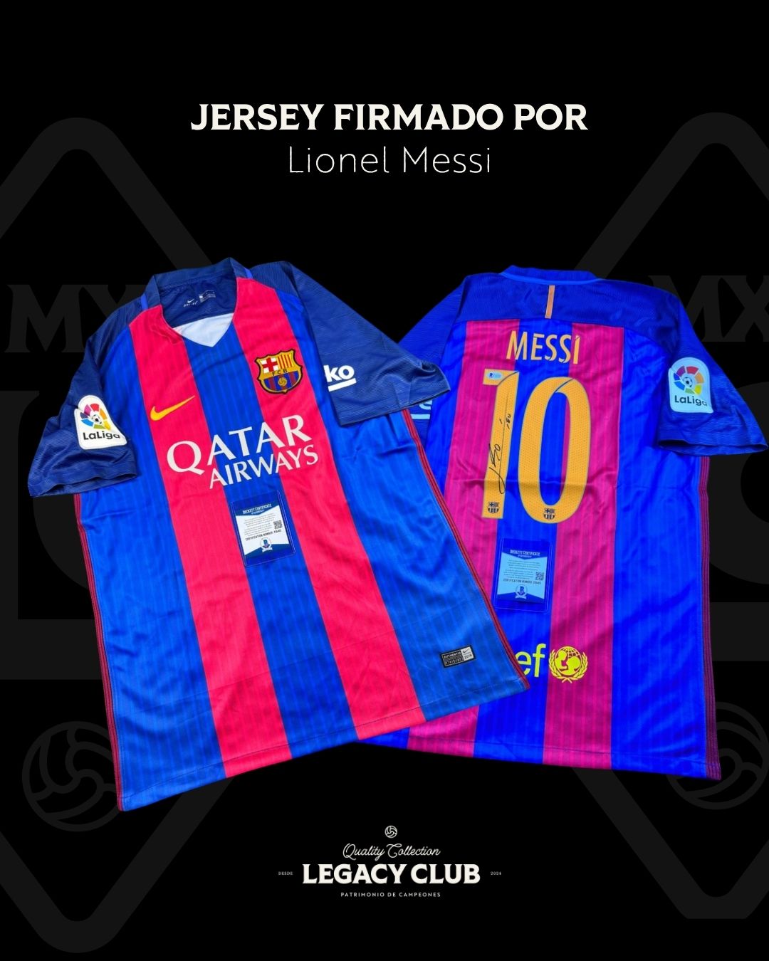 Jersey firmado Lionel Messi Barcelona 2017