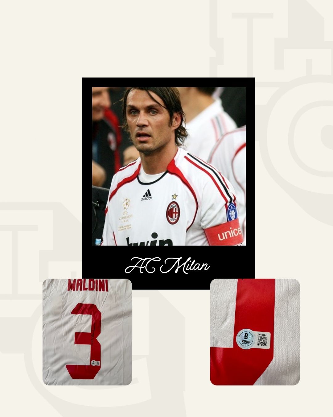 Jersey firmado Paolo Maldini Ac milan 2007