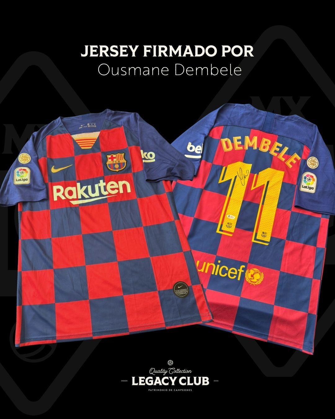 Jersey firmado Ousmane Dembele Barca 2020