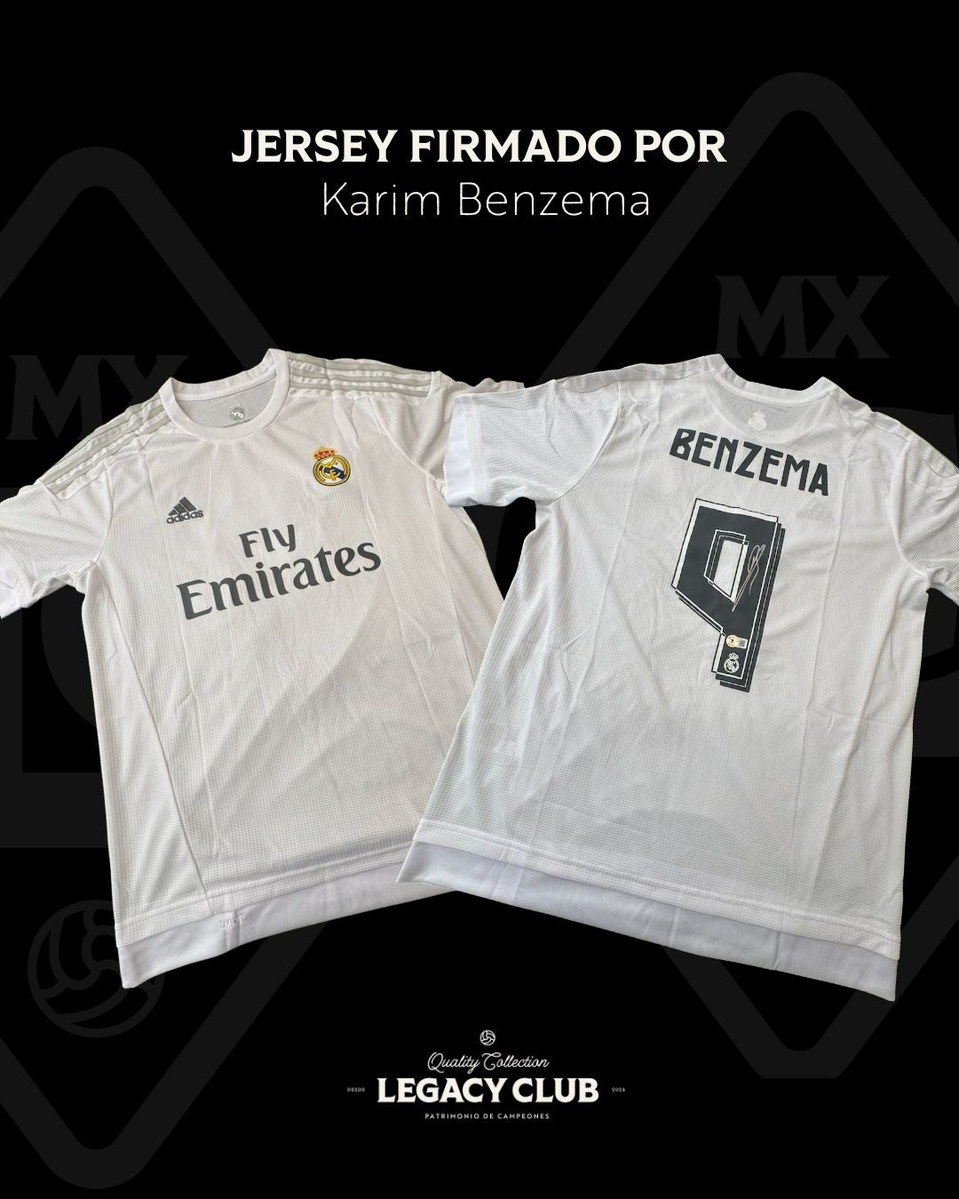 Jersey firmado Karim Benzema Real Madrid 2016