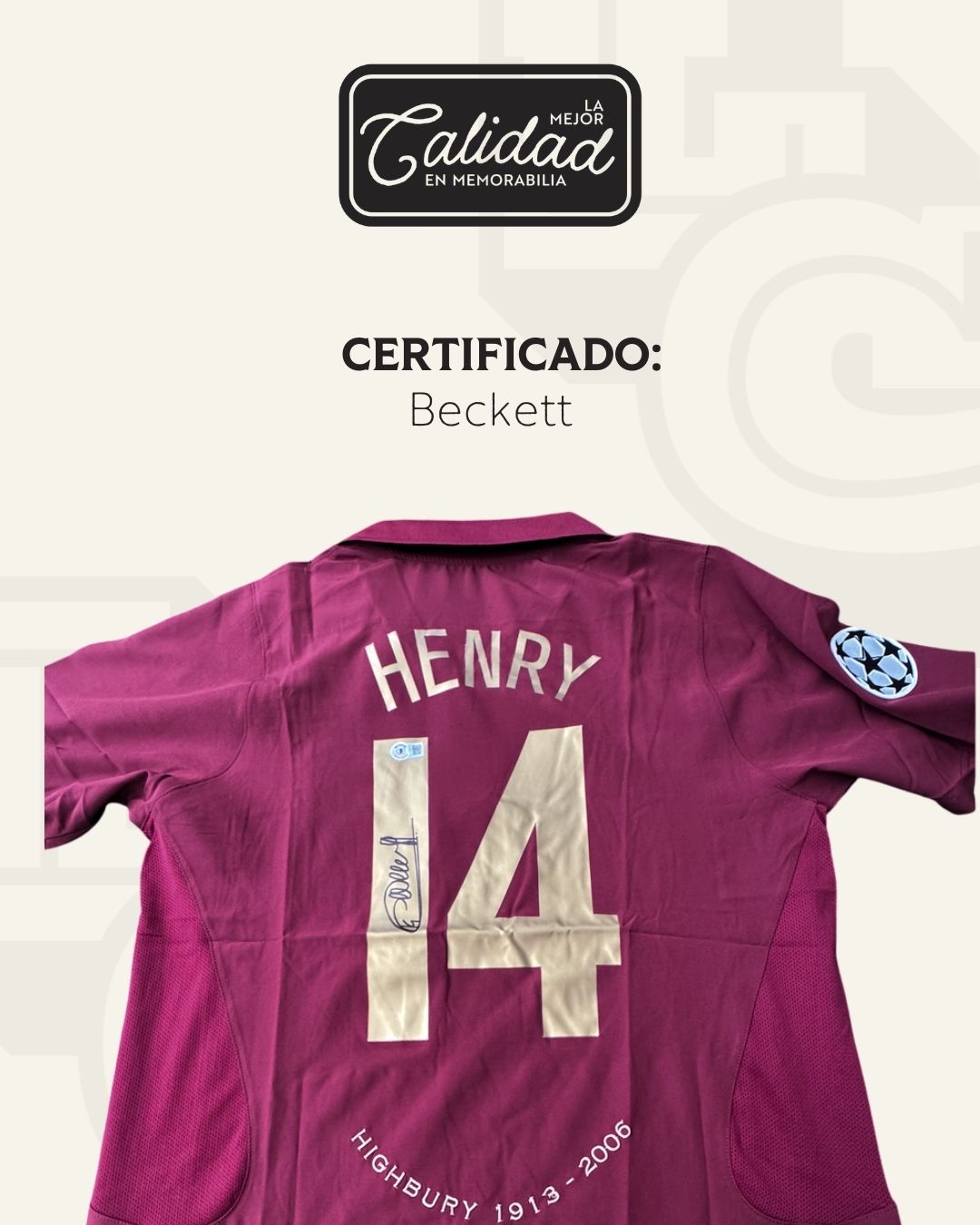 Jersey firmado Thierry Henry Arsenal 2005