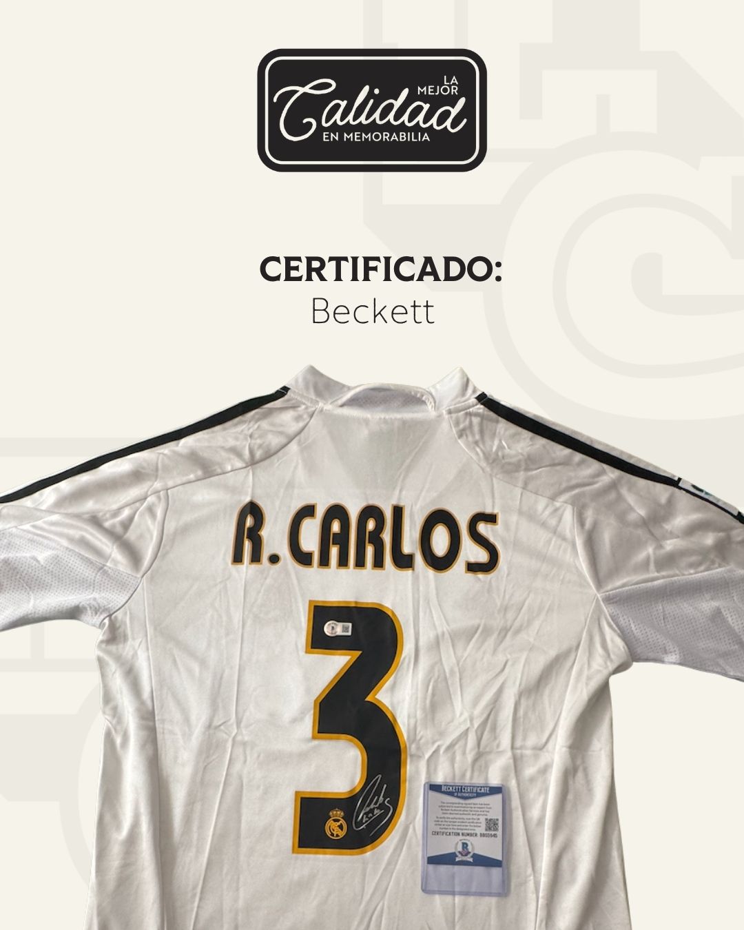 Jersey firmado Roberto Carlos Real Madrid 2004