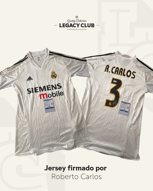 Jersey firmado Roberto Carlos Real Madrid 2004
