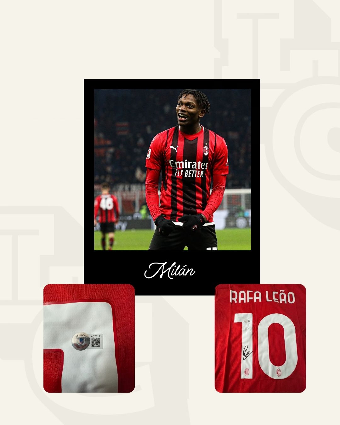 Jersey firmado Rafa Leao Milan 2022
