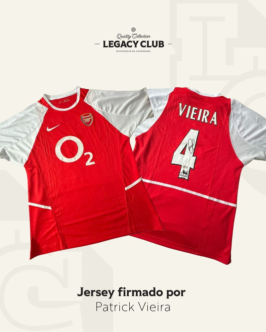 Jersey firmado Patrick Vieira Arsenal 2004
