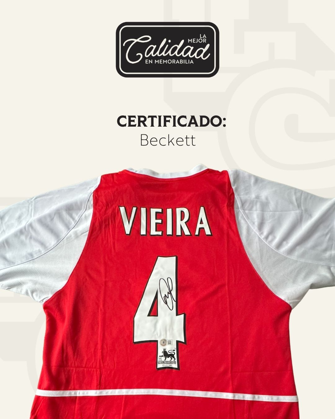 Jersey firmado Patrick Vieira Arsenal 2004