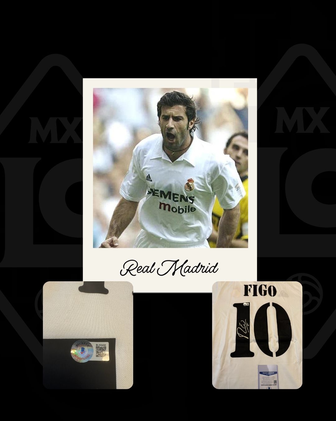 Jersey firmado Luis Figo Real Madrid 2002