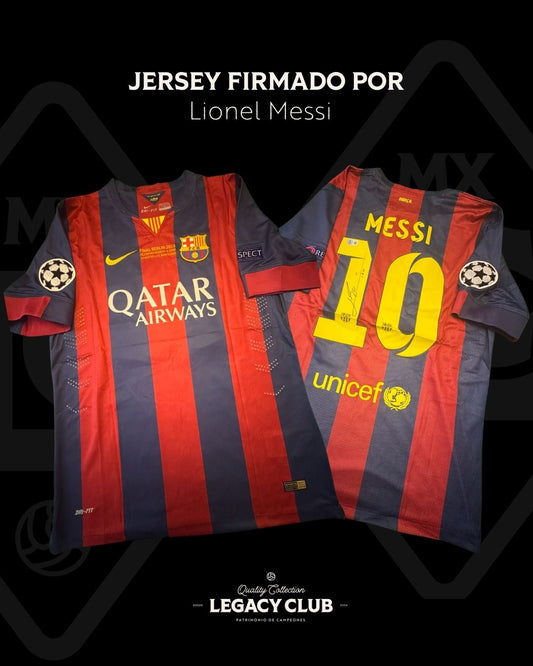 Jersey Firmado Lionel Messi Barcelona Champions League 2015