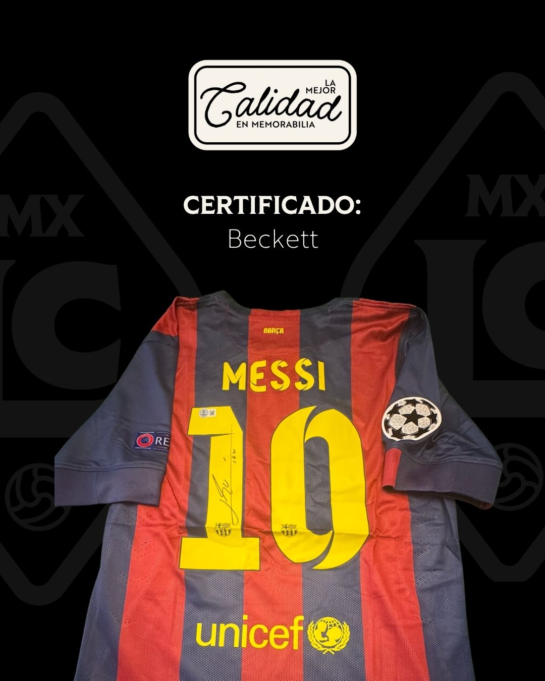 Jersey Firmado Lionel Messi Barcelona Champions League 2015