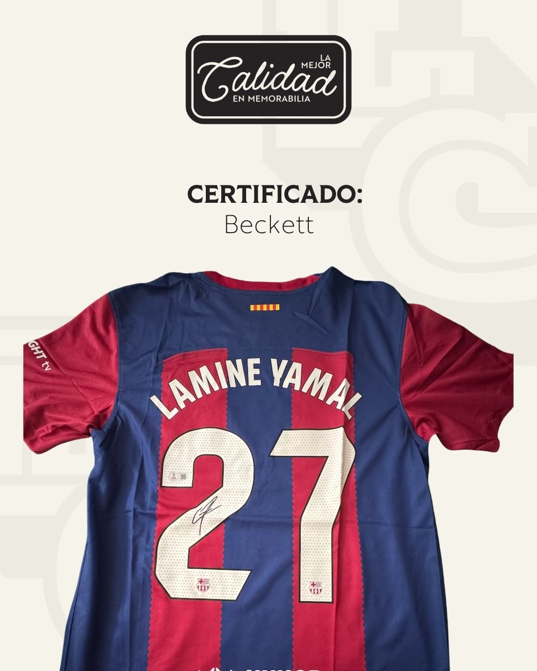 Jersey firmado Lamine Yamal Barcelona 2023