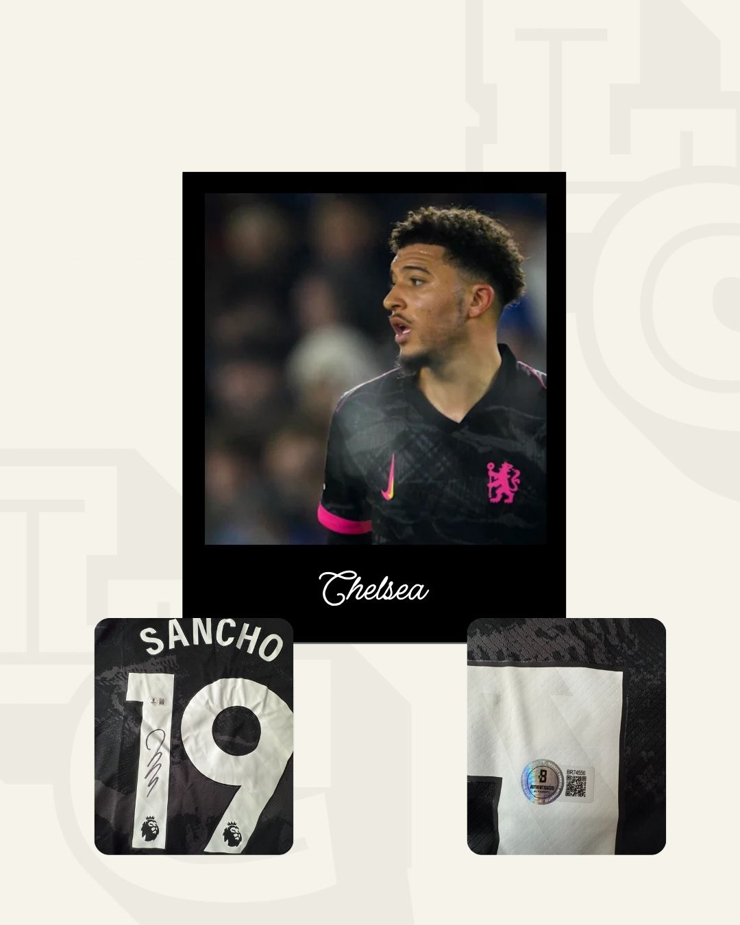 Jersey firmado Jadon Sancho Chelsea 2022