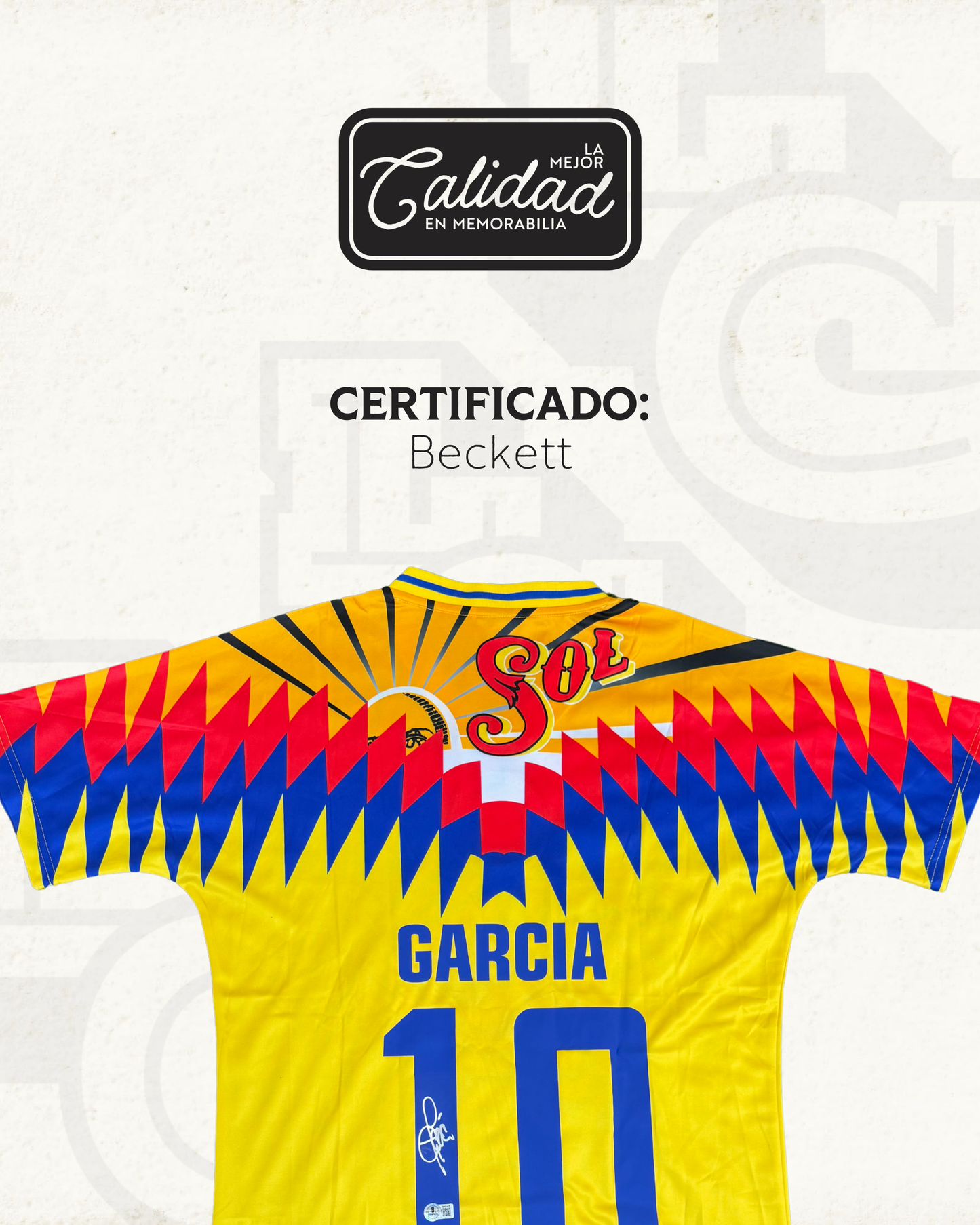 Camiseta Autografiada Luis Garcia Club America