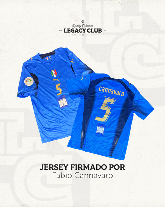 Camiseta Autografiada Fabio Cannavaro Italia Mundial 2006