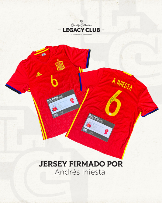 Camiseta Autografiada Andrés Iniesta España 2015