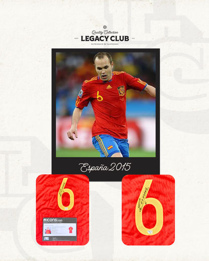 Camiseta Autografiada Andrés Iniesta España 2015