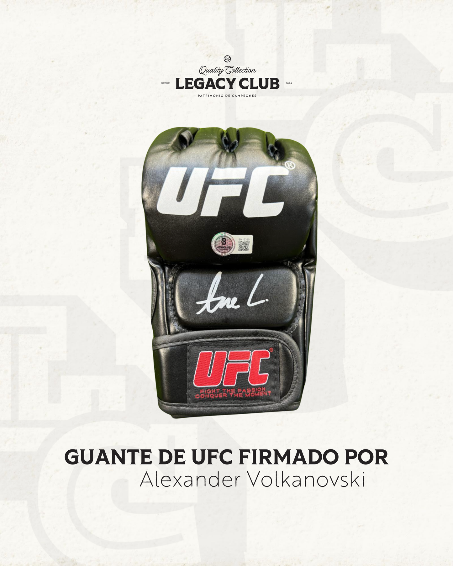 Guante Firmado por Alexander Volkanovski