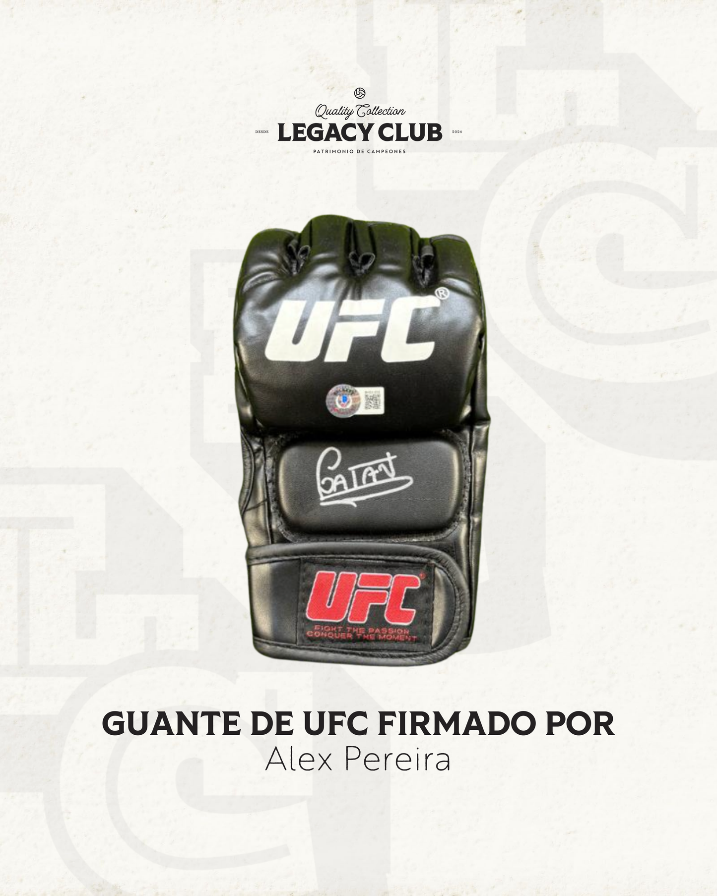 Guante firmado Alex Pereira