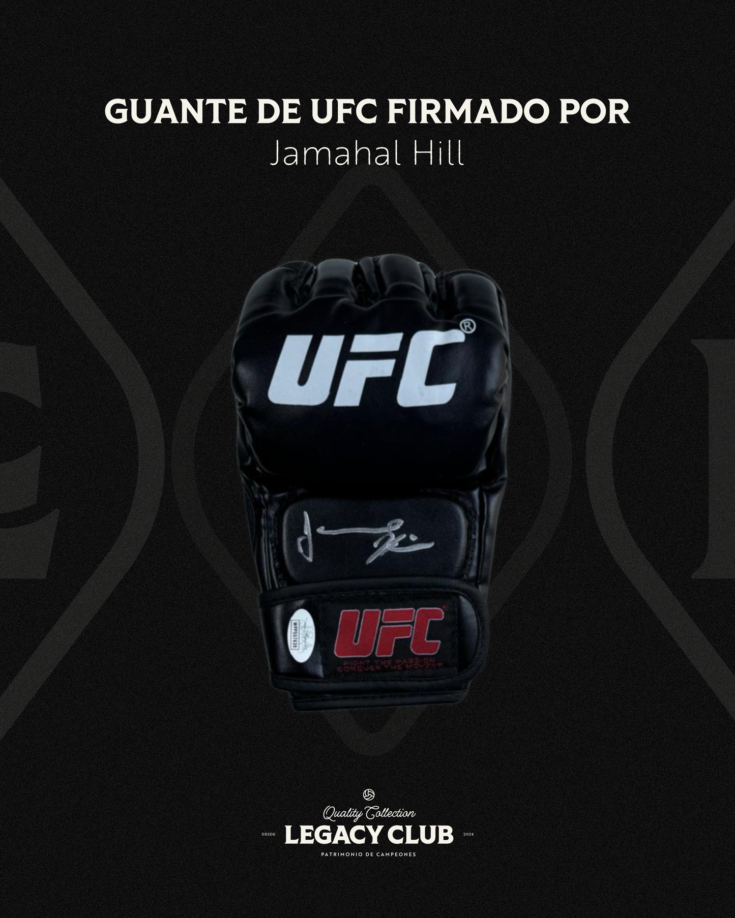 Guante firmado Jamahal Hill